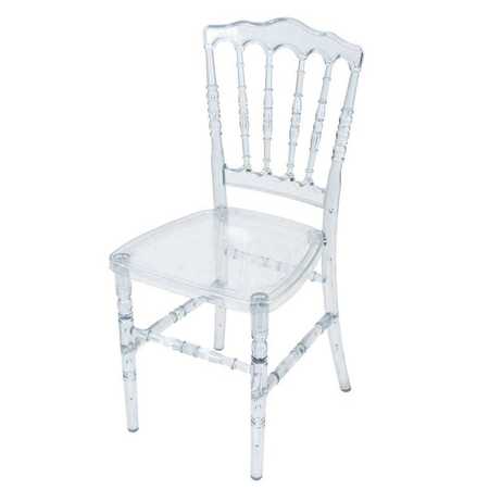 ATLAS COMMERCIAL PRODUCTS Clear Resin Napoleon Chair with UV Protection RNC4-CLR